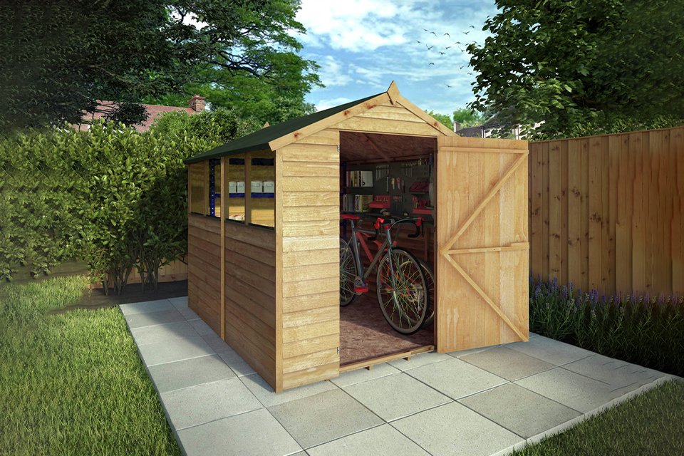 Wooden garden shed